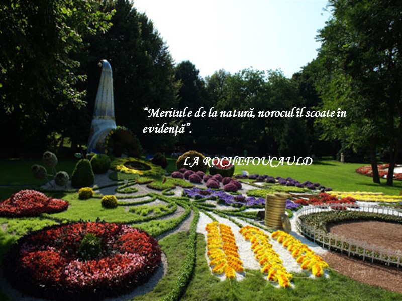 “Meritul e de la natură, norocul îl scoate în evidenţă”.    